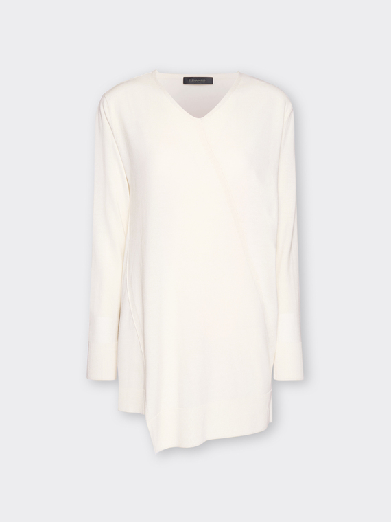 Asymmetric cotton and modal top