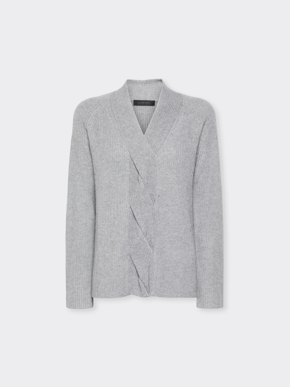 Pullover mit Maxi-Zopf