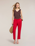 Linen blend knit top image number 2