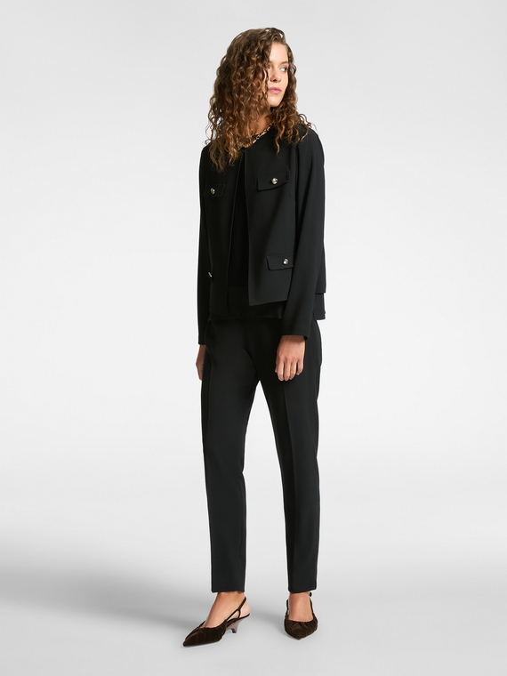 Slim-fit trousers in stretch fabric