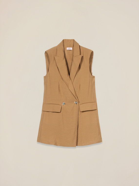 Fluid viscose blend vest