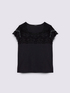 T-Shirt aus Jersey mit Spitzeneinsatz image number 4