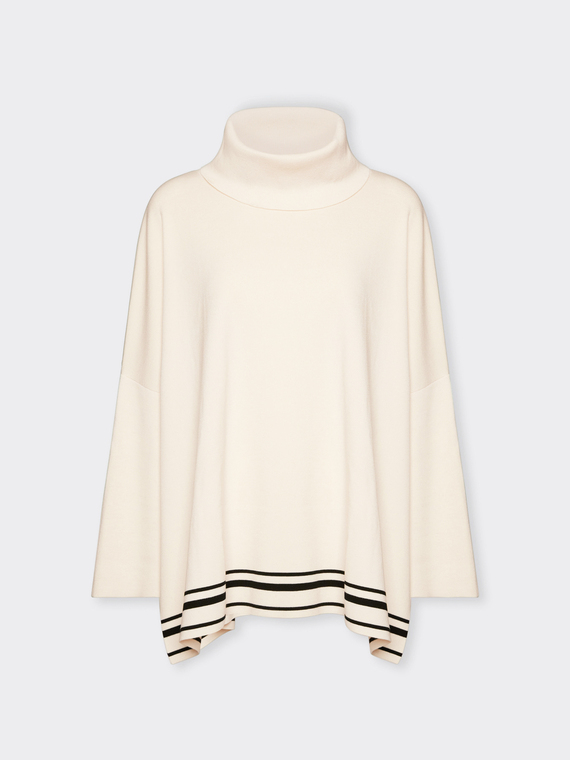 Cape with striped edge