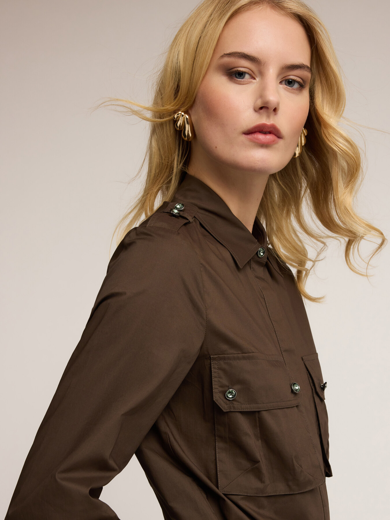 Camicia a body military image number 2