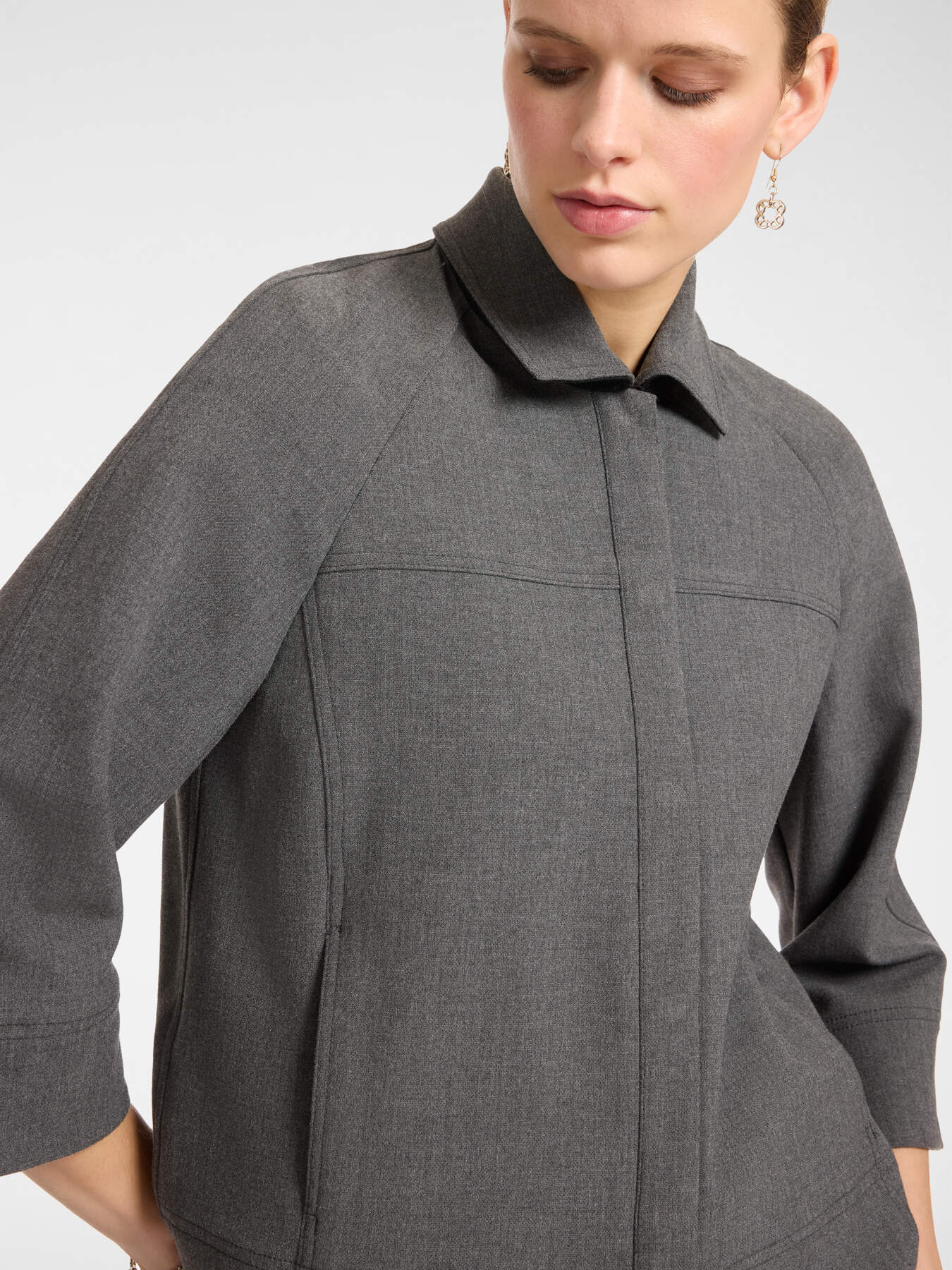 Boxy A-line jacket image number 3