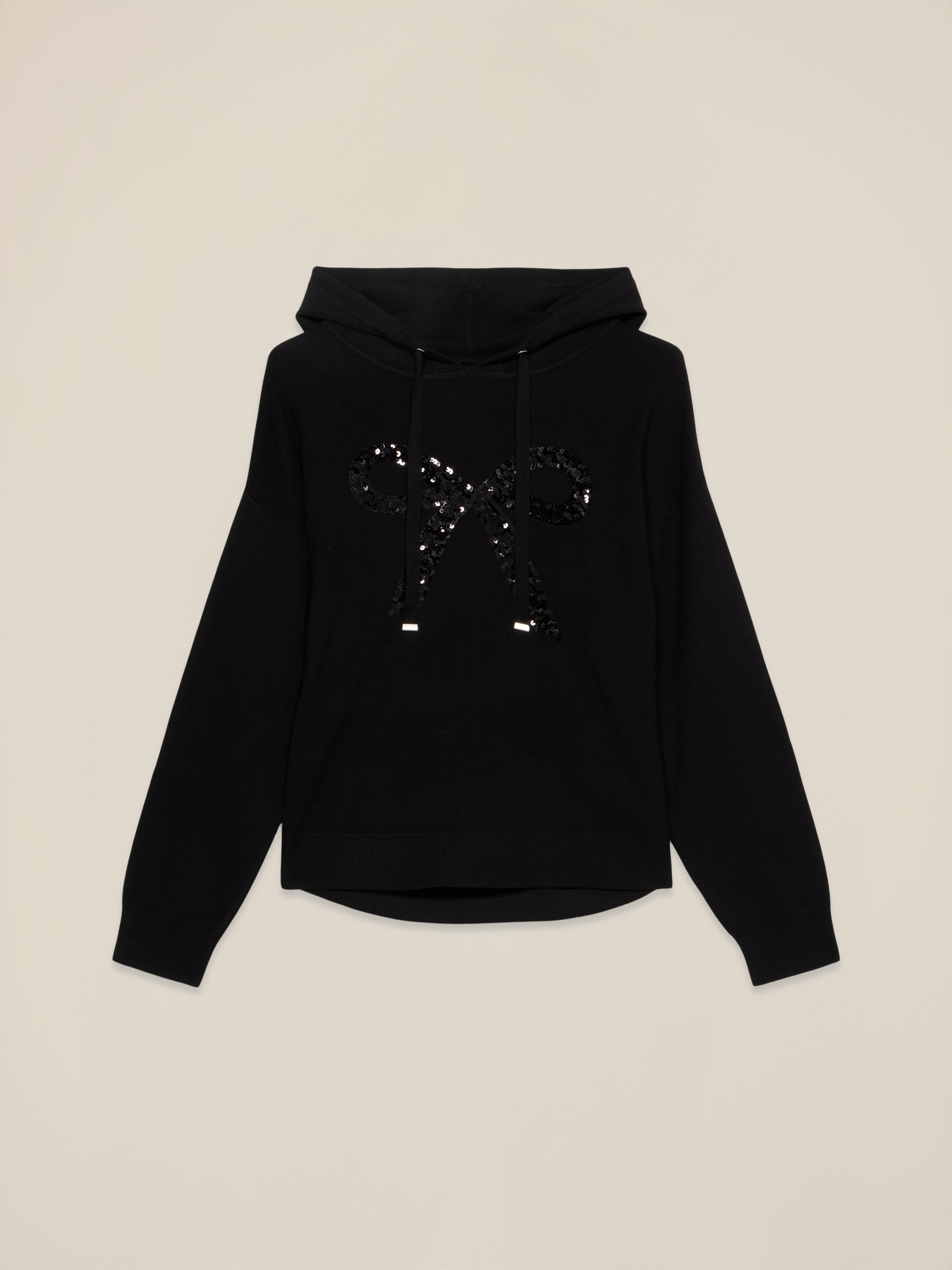 Maglia con cappuccio e paillettes image number 3