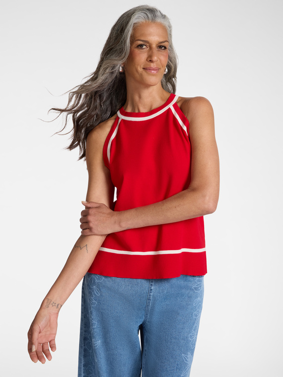 Top in maglia misto viscosa