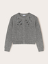 Cardigan din tricot din amestec de l&acirc;nă cu broderie de pietre image number 4