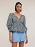 Peplum-Top, lange Ärmel, Animalier-Muster image number 2