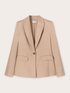 Single-breasted linen blend blazer image number 4