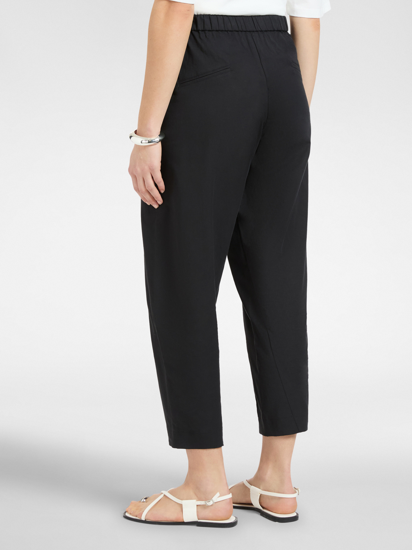 Stretch cotton balloon trousers image number 1