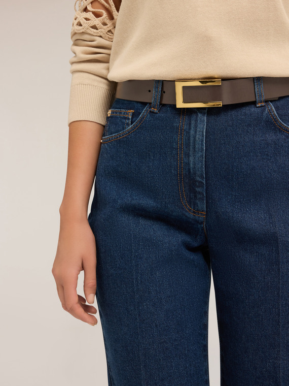 Cintur&oacute;n con hebilla rectangular