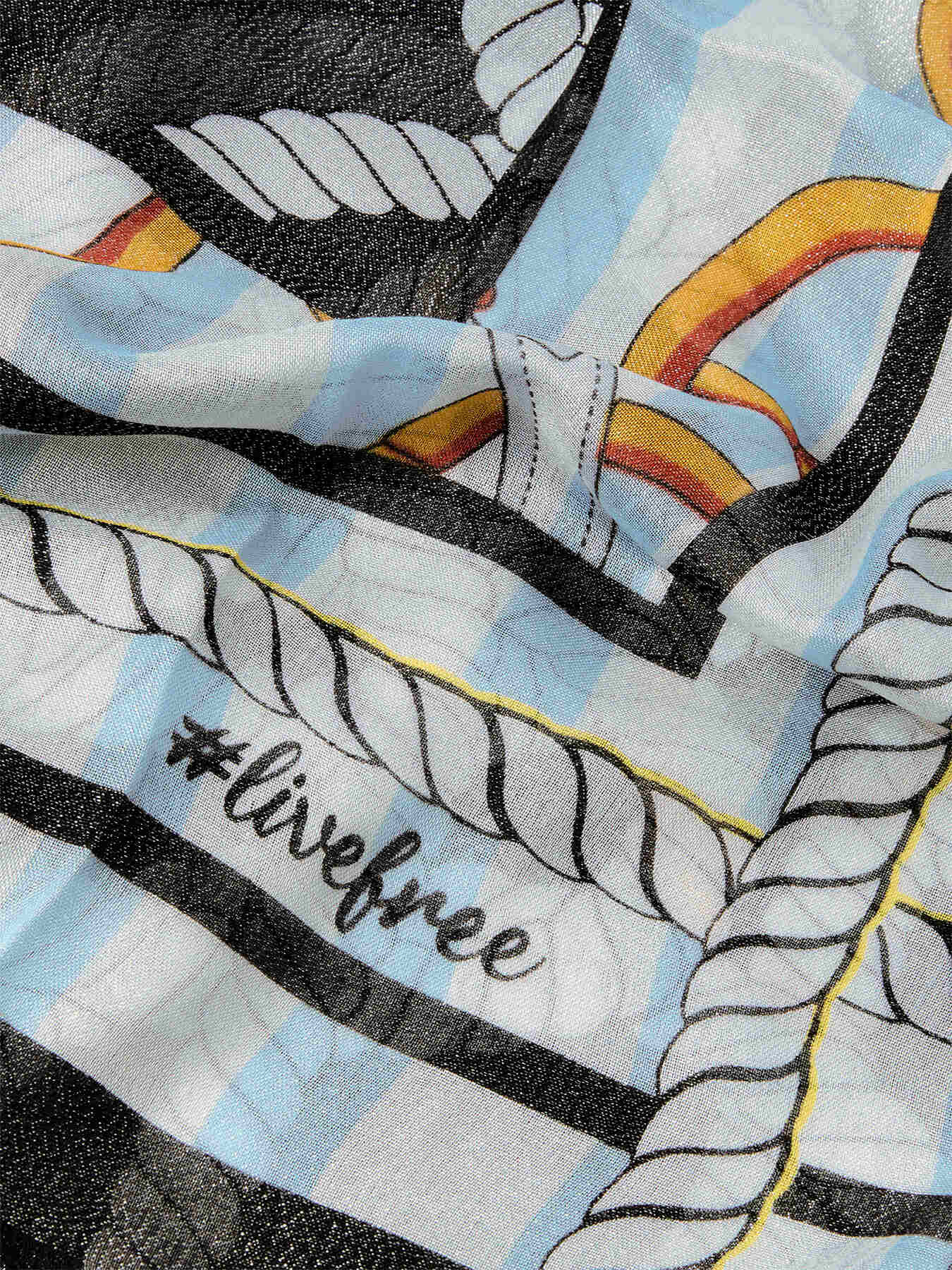 Foulard long &agrave; imprim&eacute; marini&egrave;re image number 2
