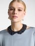 Glass beads and ribbon collar image number 0