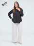 Blusa in raso con bottoni a forma di cuore image number 0