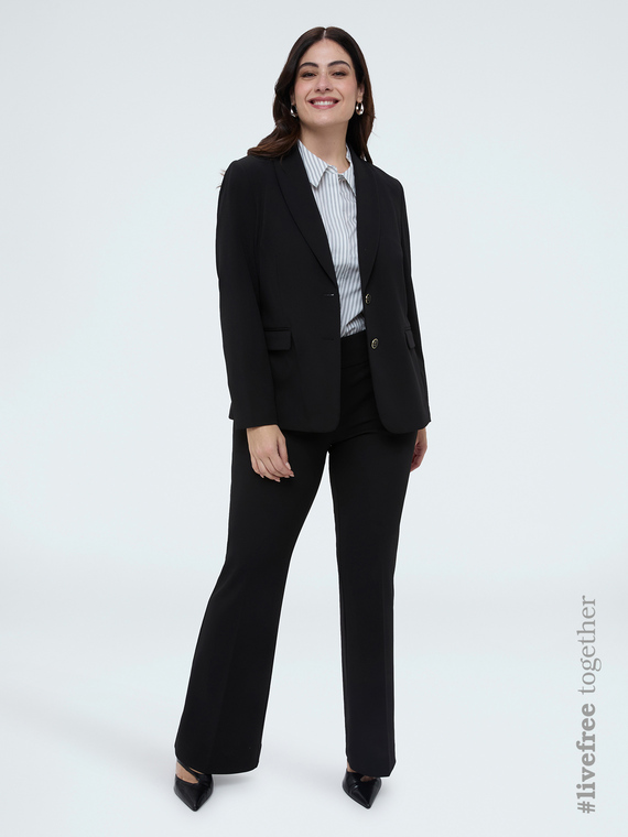 Flare-Hose aus Stretch-Gewebe