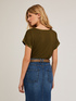 T-Shirt aus zwei verschiedenen Materialien image number 1