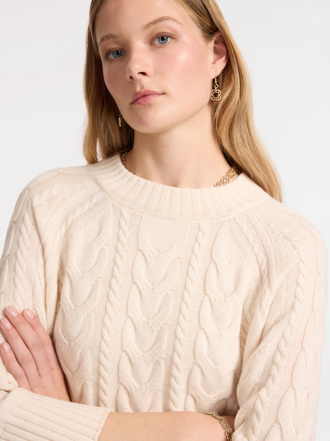 Zopfmusterpullover aus reiner Wolle image number 3