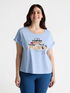 T-shirt avec impression d'été et strass image number 3