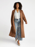 Langer Soft-Touch-Trenchcoat, vorn offen image number 3