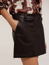 Short skirt in coated fabric image number 3