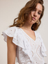 Broderie anglaise blouse with ruffle image number 2