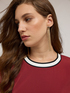 Blouse with knitted trim image number 3