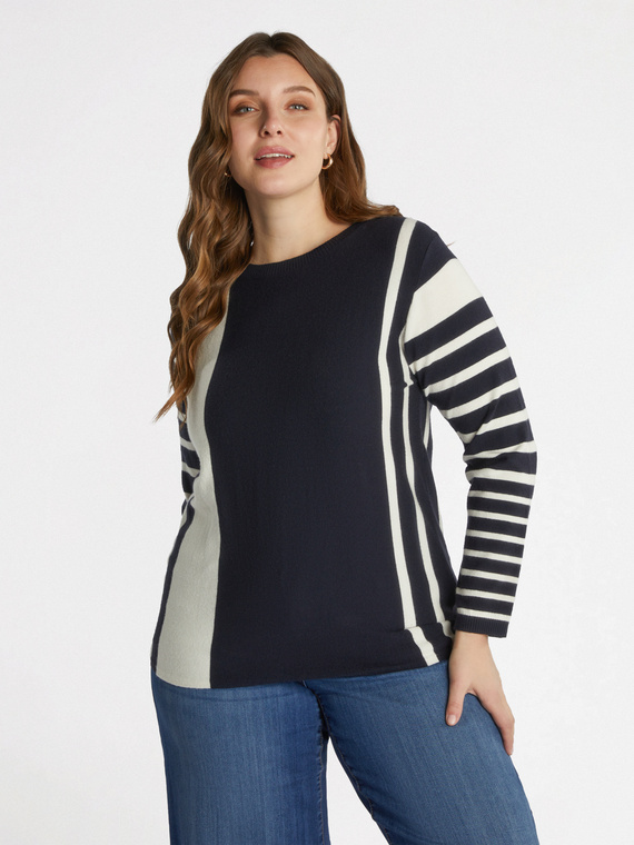 gestreifter Pullover mit Viskose LENZING™ ECOVERO™