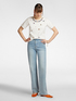T-shirt with floral embroidery image number 2