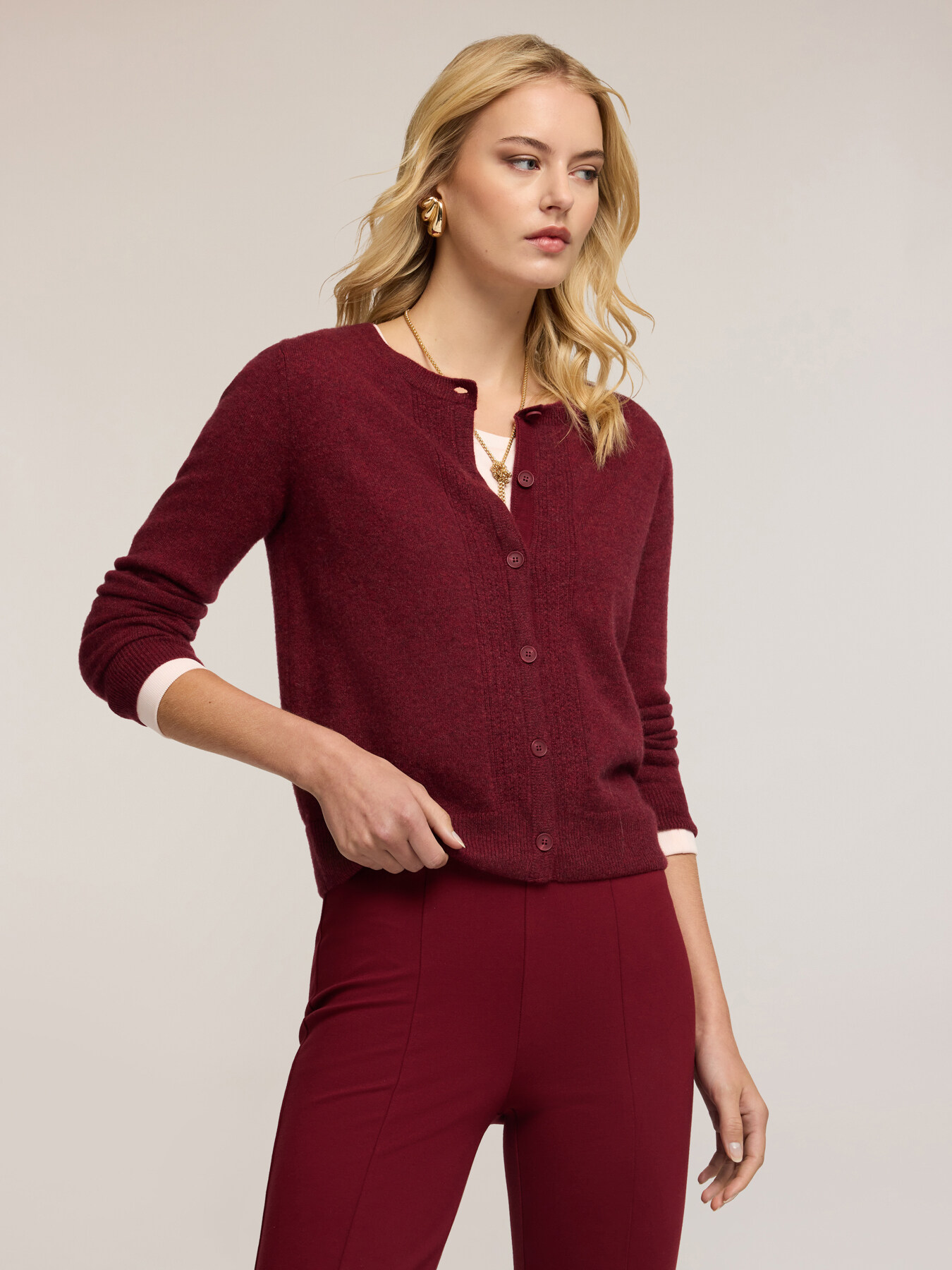 Cardigan en maille mélangée cachemire image number 0
