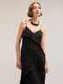 Flounced midi dress with ruching image number 3