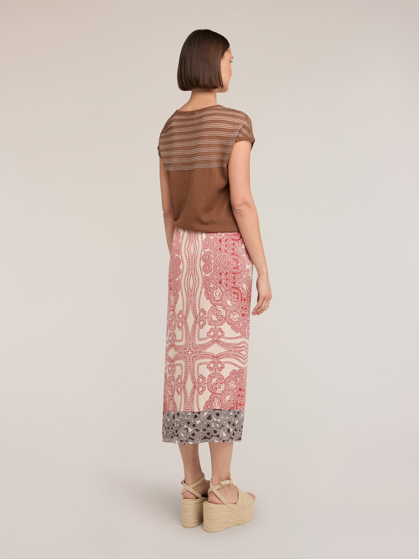 Maglia a righe in misto lino image number 1