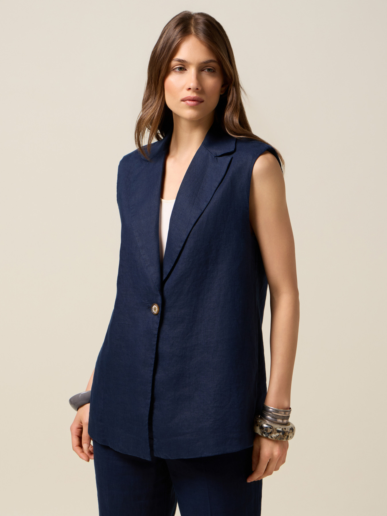 Gilet in puro lino image number 0