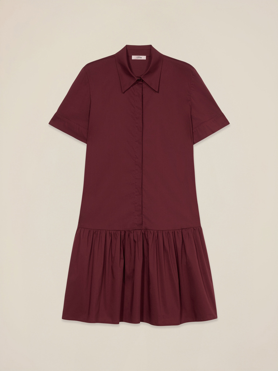 Shirtdress with ruffle