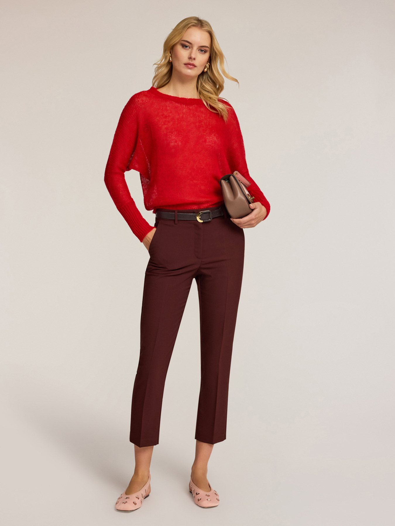 Pulover supradimensionat din amestec de mohair image number 2