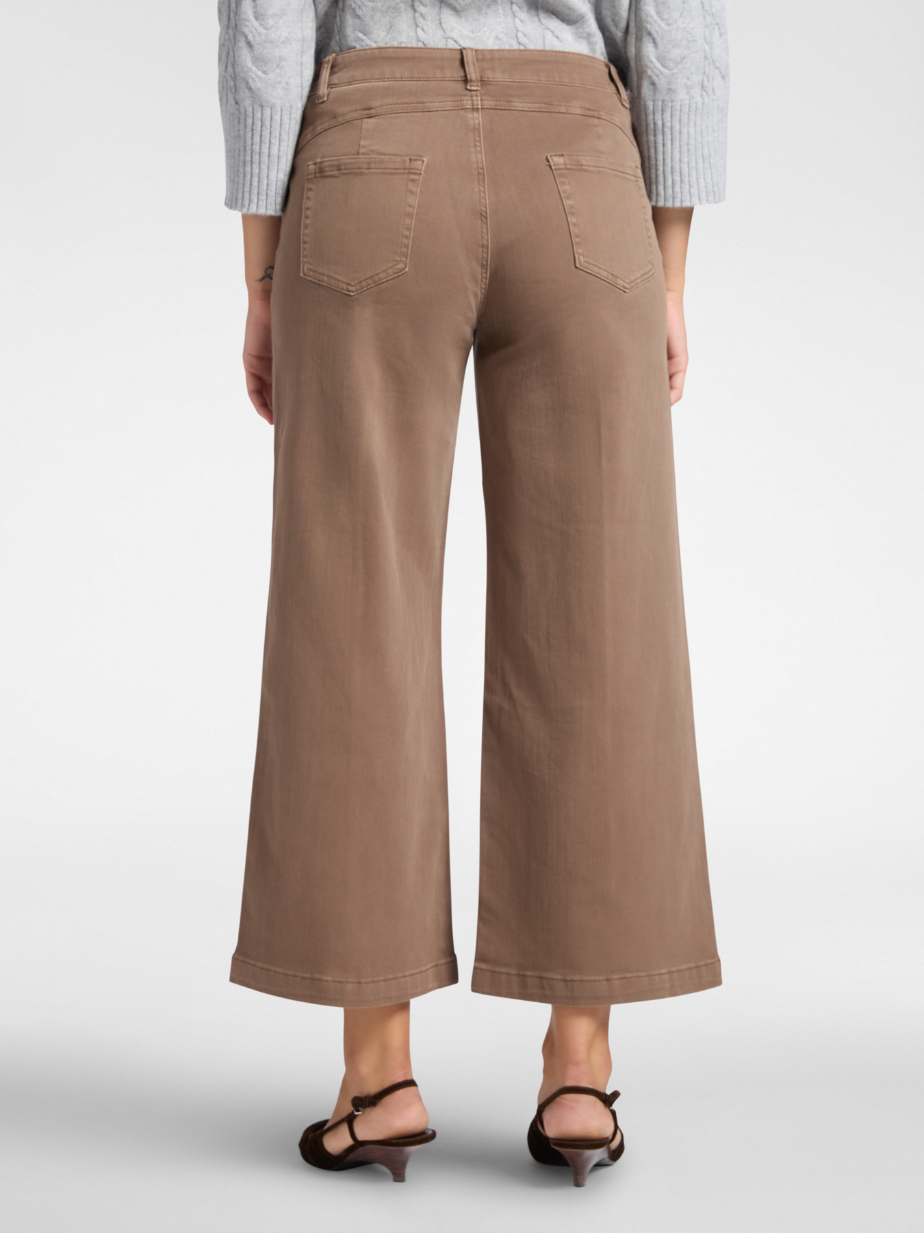 Cropped marinière trousers image number 1