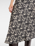 Printed skirt with asymmetrical hem image number 3