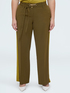 Zweifarbige Wide Leg Hose image number 2