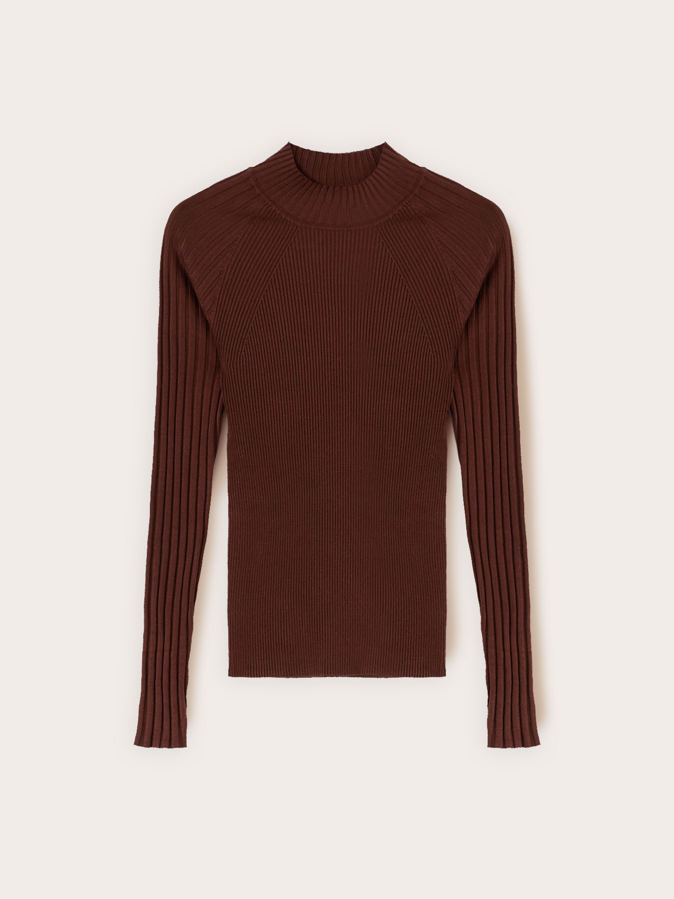 Fitted ribbed turtleneck sweater image number 4