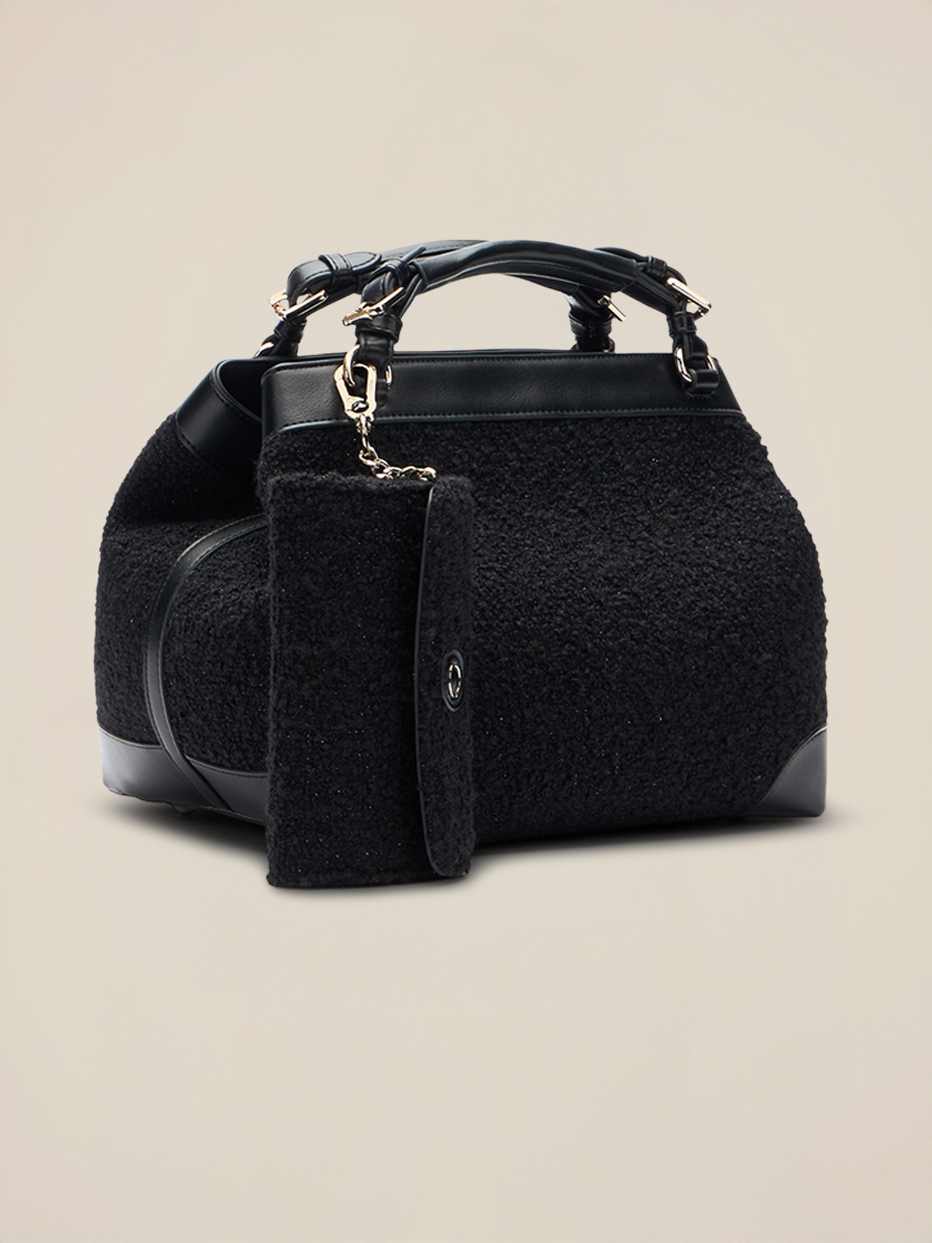 Borsa bauletto in tweed image number 3