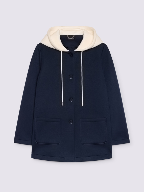 Hooded scuba jacket