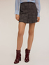 Pleated wrap-style mini skirt image number 3