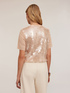 T-shirt in tulle con maxi paillettes image number 3