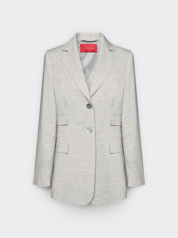 Einreihiger Blazer aus Leinenmischung