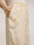 Pantaloni palazzo din satin jacquard image number 3