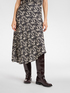 Printed skirt with asymmetrical hem image number 2