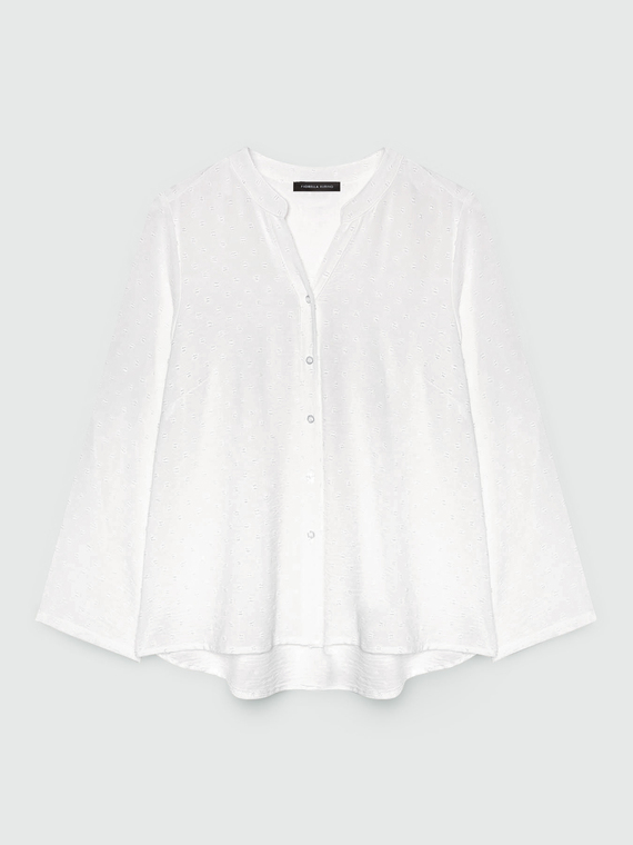 Shirt with V-neck