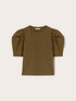 T-shirt with puff sleeves and stones image number 4