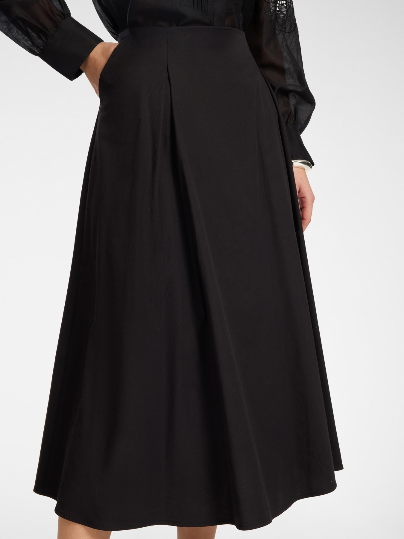 A-line midi skirt image number 3
