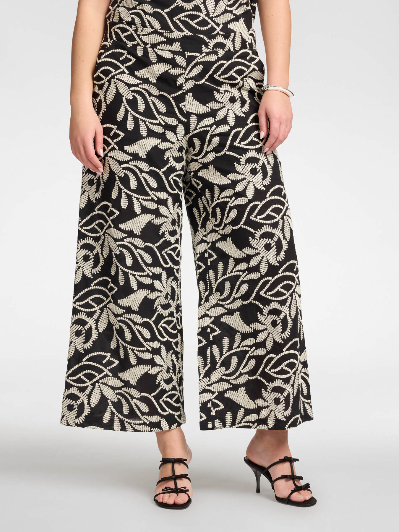Embroidered voile trousers image number 2
